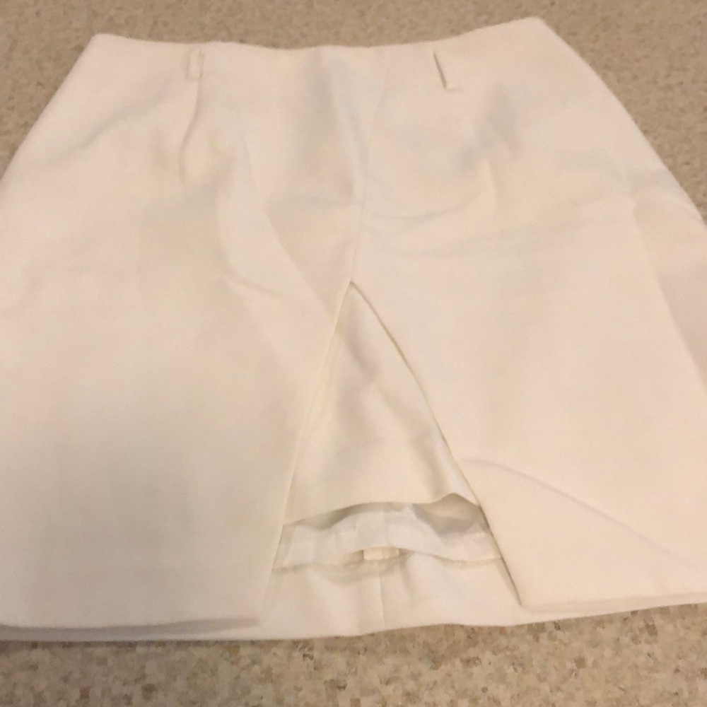 WHBM off-white skirt with matching belt